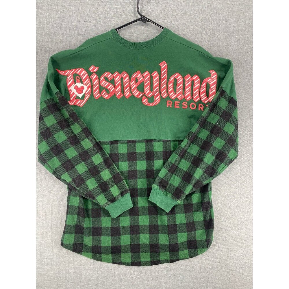 2020 Disneyland Resort Holiday Green Plaid Candy Cane Christmas Spirit XL Jersey - Picture 1 of 5